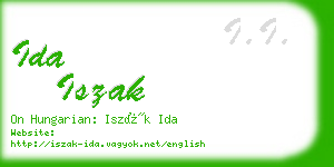 ida iszak business card